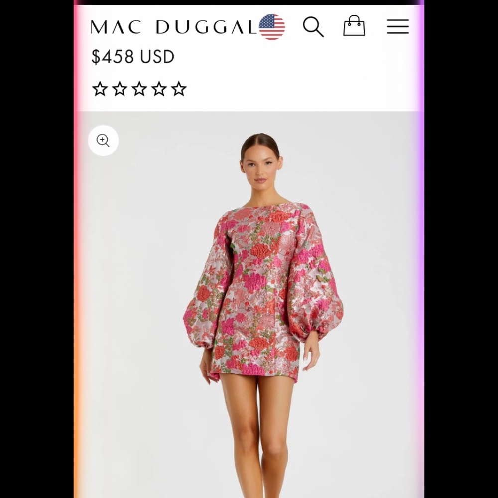 MAC DUGGAL JACQUARD DRESS